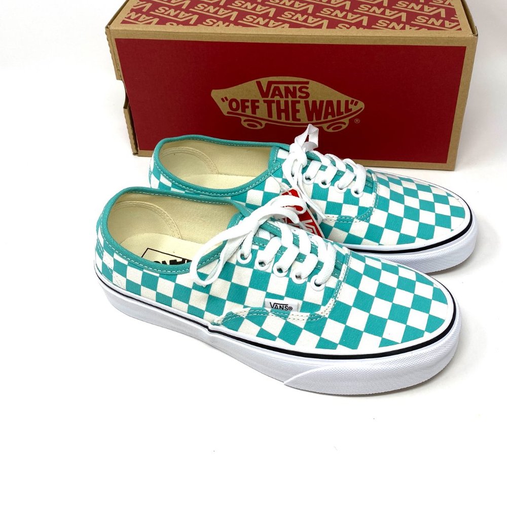 🌿Sale🌿 Vans Checkerboard Green White Canvas Low Sneaker Men's Size VN0A348A3YF - Picture 7 of 11